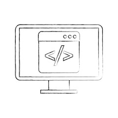 programming window with script code computer