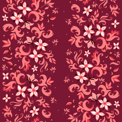 floral textile seamless vector pattern