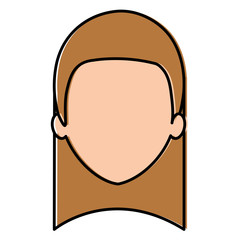 beautiful woman head avatar character