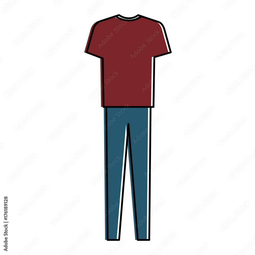 Poster male casual clothes icon