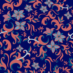 floral textile seamless vector pattern