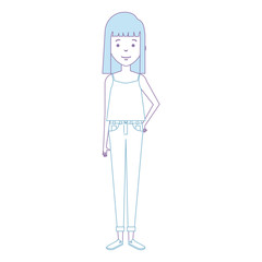 beautiful woman avatar character vector illustration design