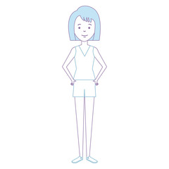 beautiful woman avatar character vector illustration design