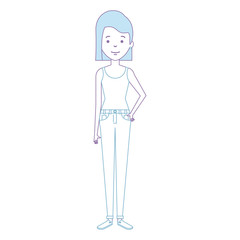 beautiful woman avatar character vector illustration design