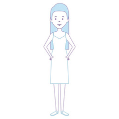 beautiful woman avatar character vector illustration design