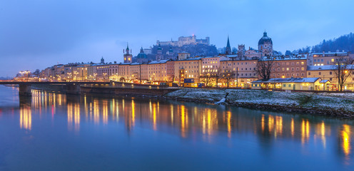 Beautiful scenic landscape in winter, Salzburg, Austria, Europe, travel