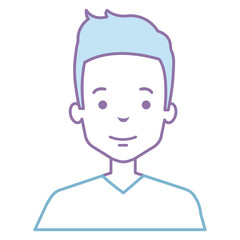 young man avatar character vector illustration design