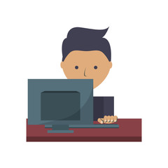 colorful  young  businessman  over white background  vector illustration