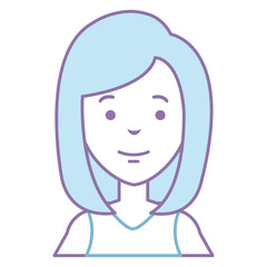 beautiful woman avatar character vector illustration design