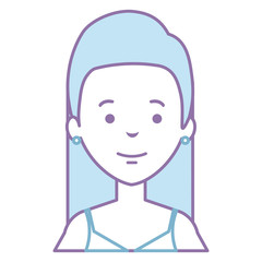 beautiful woman avatar character vector illustration design
