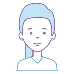 beautiful woman avatar character vector illustration design