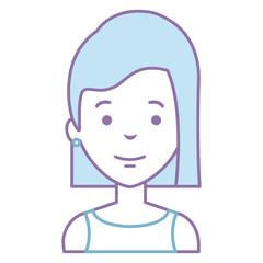 beautiful woman avatar character vector illustration design