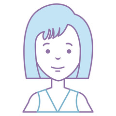 beautiful woman avatar character vector illustration design