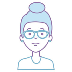 beautiful woman avatar character vector illustration design