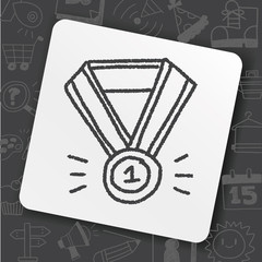 Medal doodle drawing