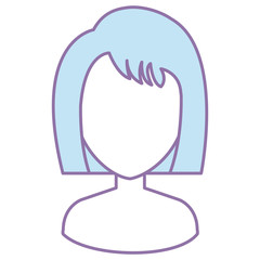 beautiful woman shirtless avatar character vector illustration design