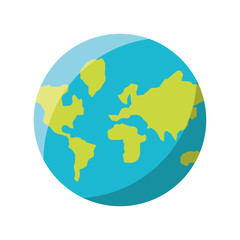colorful  global planet over white background  vector illustration