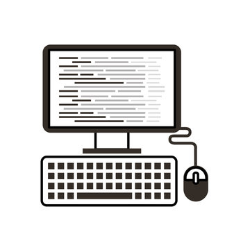computer programm coding web page software vector illustration