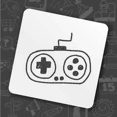 Game Remote Control doodle drawing