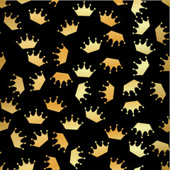 Crown seamless pattern. Vintage seamless pattern with crowns. Seamless pattern can be used for wallpaper, pattern fills, web page background, surface textures.