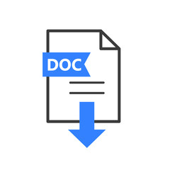 DOC vector icon for web or app