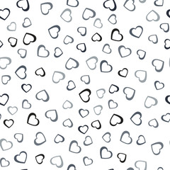 Hearts seamless pattern in pastel colors. Good for textile and paper print, card, poster, another design. Cute Saint Valentine Day vector illustration, easy to recolor