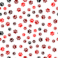 Paw print seamless. Traces of Cat Textile Pattern. Cat footprint seamless pattern. Vector seamless