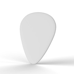 Guitar Mediator Mock-Up Template On Isolated White Background, Ready For Your Design, 3D...