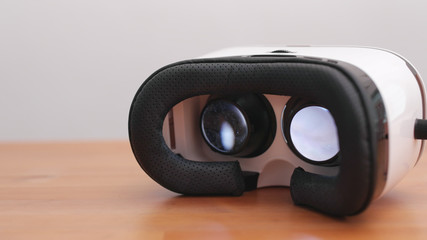 VR device playing movie inside