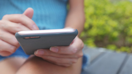 Working on cellphone