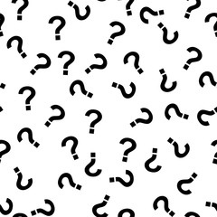 Question mark seamless pattern . Vector seamless pattern with question marks. Monochrome hipster background.