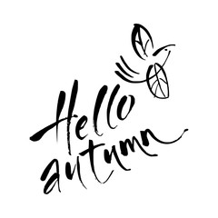 Obraz premium hell autumn bird lettering