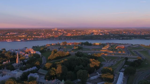 Aerial Canada Quebec City July 2017 Sunset 4K Inspire 2