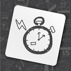 Fototapeta premium doodle stopwatch