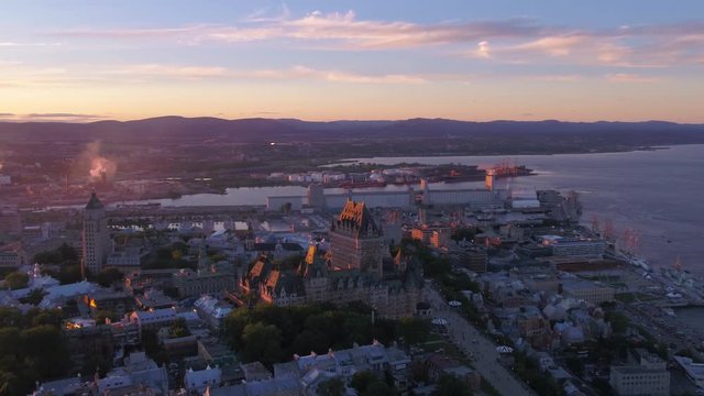 Aerial Canada Quebec City July 2017 Sunset 4K Inspire 2