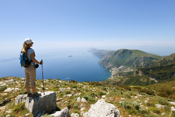 Woman in  mountain