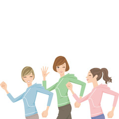 ランニングする女性