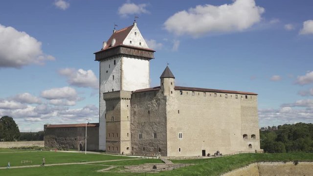 fortress Narva on the border of Estonia and Russia