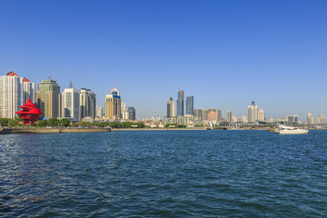 Obraz premium Architectural landscape and skyline of Qingdao