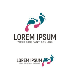 footprint logo design concept template