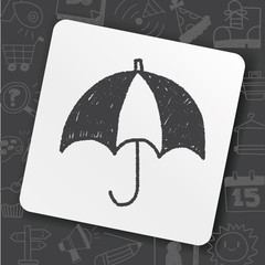 umbrella doodle drawing