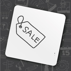 sale tag doodle drawing