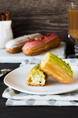 Eclairs in glaze