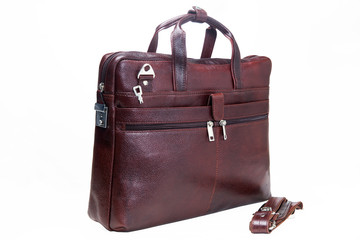 Leather bag made from high quality leather for executives. Available with clipping path