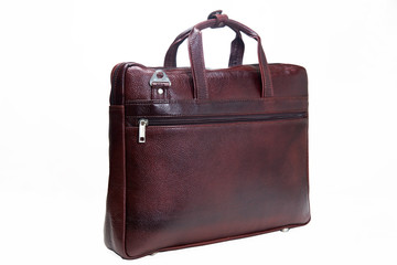 Leather bag made from high quality leather for executives. Available with clipping path
