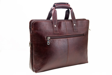 Leather bag made from high quality leather for executives. Available with clipping path