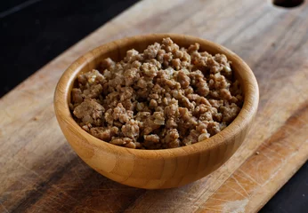 Cercles muraux Viande Ground or minced meat in a bowl