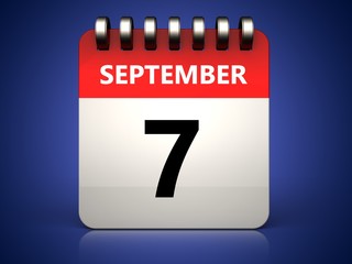 3d 7 september calendar