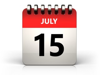 3d 15 july calendar