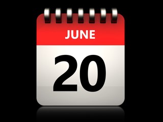 3d 20 june calendar